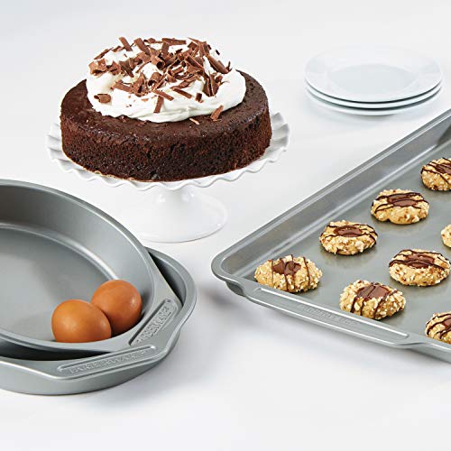Nonstick Bakeware Set Includes Baking Cake Pans and Cookie Sheets (4-Piece Set A)