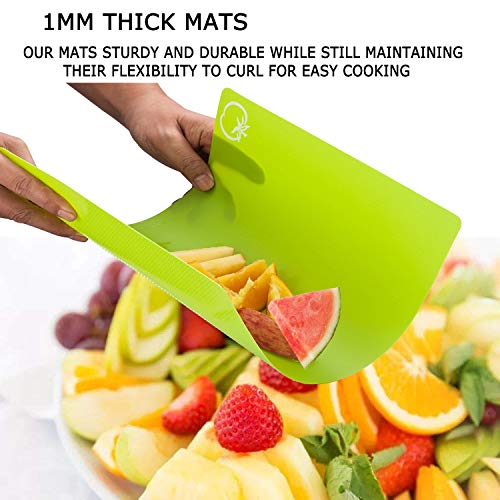 8pcs Flexible Plastic Cutting Board Mats
