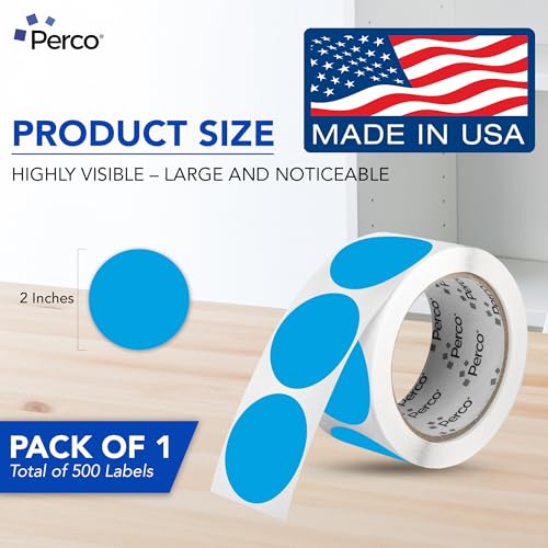 Light Blue Round Circle Dot Sticker 2 (Blue - Light / 2 Inch)