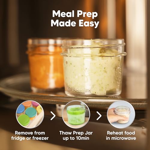 12pk 4oz Glass Baby Food Containers with Lids (12-pk 4 Ounce / Kea)