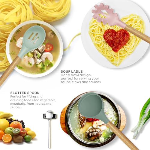 Silicone Cooking Utensils Set (Colorful)