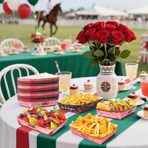 Pink Rose Food Trays (Derby Red Rose)