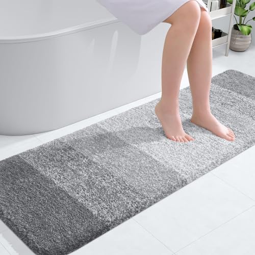 Bathroom Runner Rug 59x20 (59" X 20" / Light Grey)
