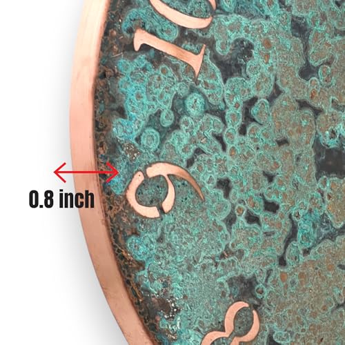 Handmade Pure Copper Wall Clock for Home Decoration (Numbers of Patina / 17.7)
