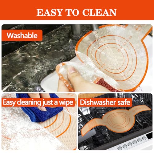 2 Pack Thickened Silicone Bread Sling (Orang-20.9"L x 8.7"W)