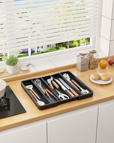 Silverware Drawer Organizer (X-Large / Black)