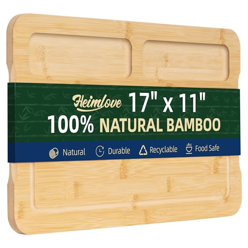 Extra Large Bamboo Cutting Board (17"L x 11"W)
