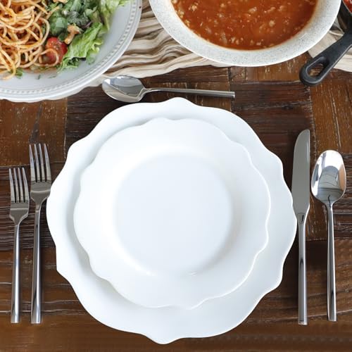 Silverware Set with Hexagon Handle 60 Piece Service for 12 (Silver / 60 Pcs)