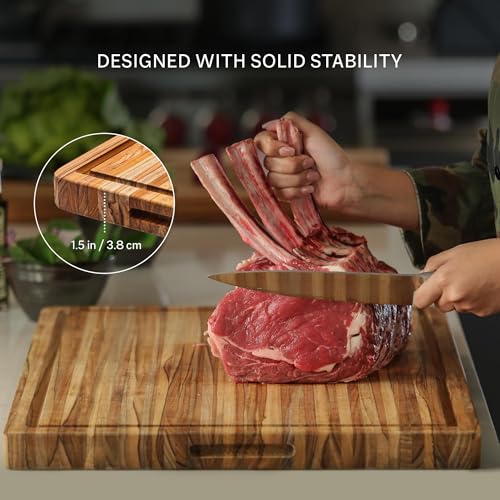 Carving Board and EON Cutting Board Oil Set (Cutting Board with Maintenance Oil / Small (16 inch x 12 inch x 1.5 inch))