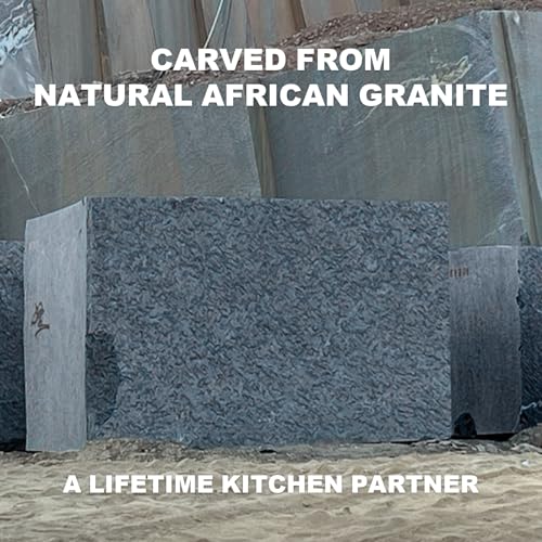 African Natural Granite Mortar and Pestle Set