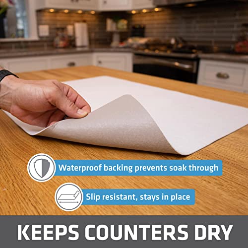Jumbo XL Dish Drying Mat (White / 19" x 24")