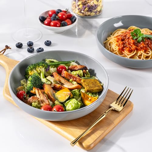 8.75'' Large Ceramic Pasta Bowls (Limestone(8.75inch))
