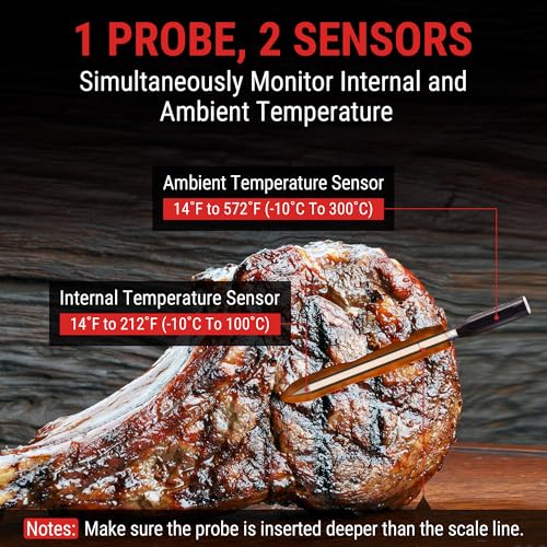 TempSpike 500 ft Wireless Meat Thermometer Digital for Cooking