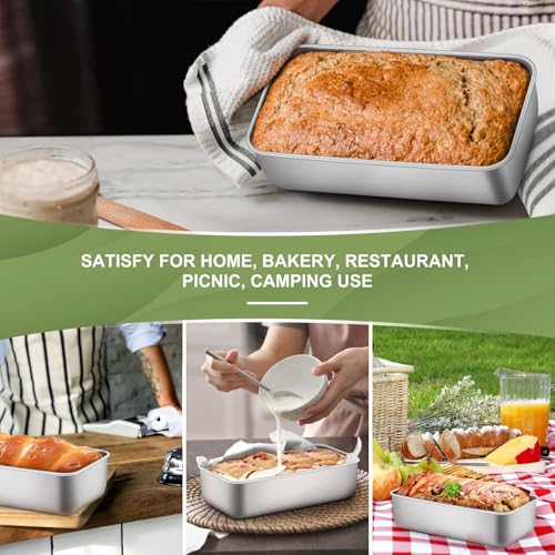 Loaf Pan 9 x 5 Inch Stainless Steel Bread Pan (3 Count)