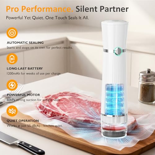 Handheld Vacuum Sealer for Food (Compact (1.89''W x 1.89''D x 8.19''H))