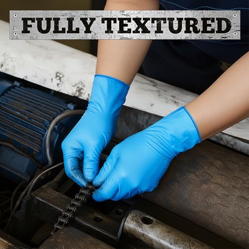 Heavy Duty Blue Disposable Nitrile Gloves (1000 Count)