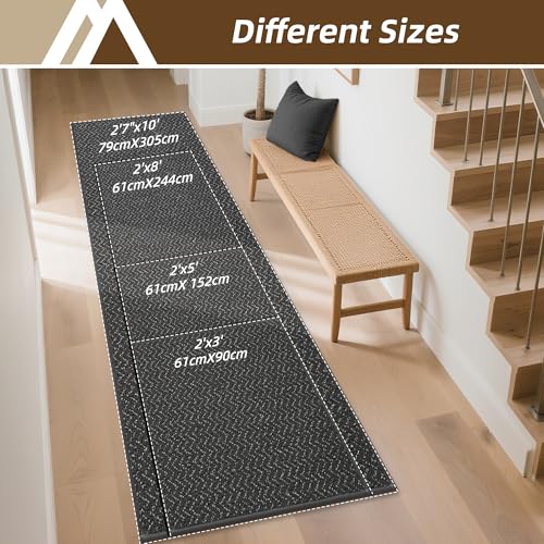 Hallway Runner Rugs Non (Dark Grey / 2' x 5')