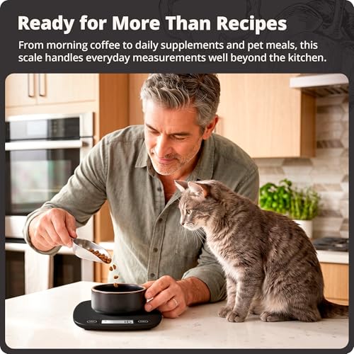 Food Scale Slim & Compact Build (Matte Black)