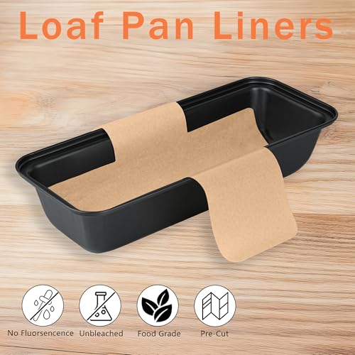 100 Pcs 13x5 in Loaf Pan Liners for Baking Bread Pan Parchment Paper (13.4*5.12 inch)