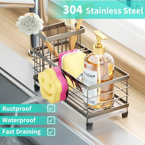 Sink Caddy Sponge Holder (Brushed Nickel / Twin)
