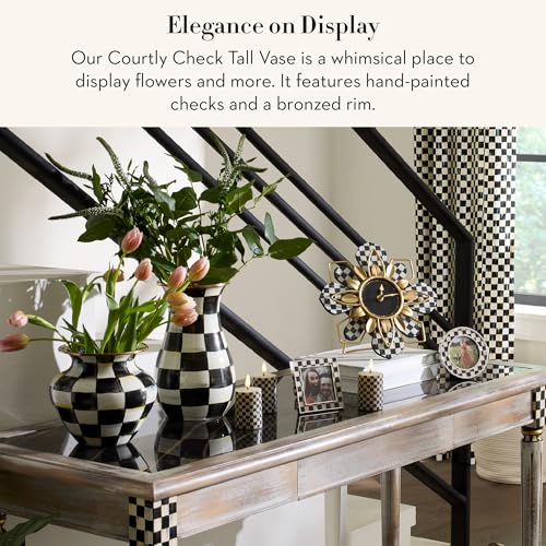 Enamel Tall Vase (Courtly Check)