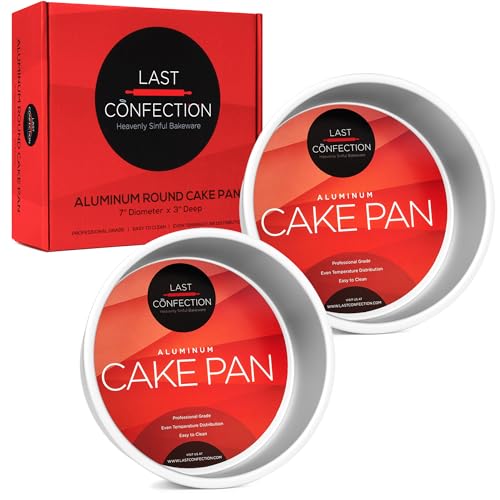 7 x 3 Inch Round Cake Pans (2 Pack - 7" x 3" Deep)