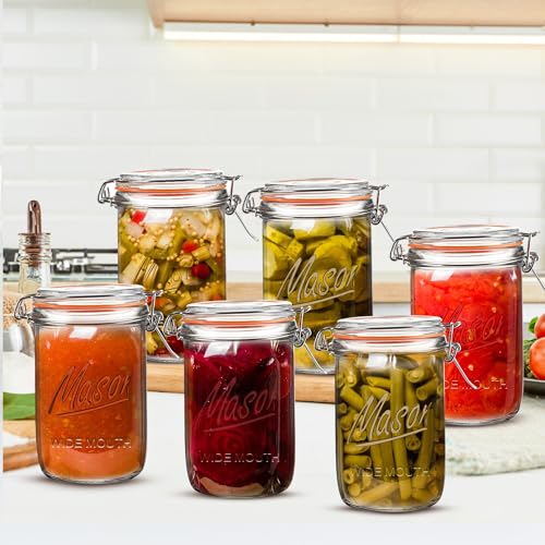 24oz Wide Mouth Mason Jars (24oz 6pack)