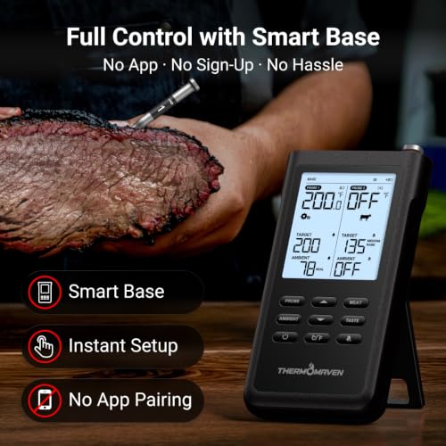 Sub 1G Wireless Meat Thermometer (Black)
