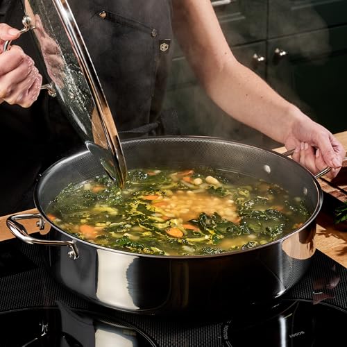 10 Qt Hybrid Nonstick Deep Sauté Pan with Lid (10-Quart)