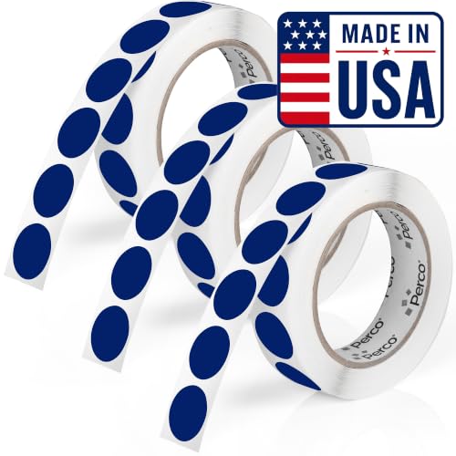 Dark Blue Perforated Round Circle Dot Sticker 1 (Blue - Dark / 1 Inch)