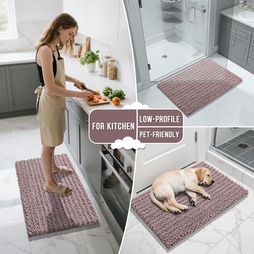 Bathroom Rugs Non Slip Washable 32x20 Inch (4.4444 Sq Ft)