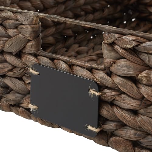 Set of 4 Water Hyacinth Pantry Baskets (Espresso - Hyacinth / 12.5" x 17" x 5")