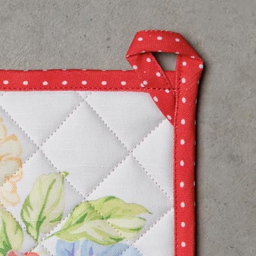 Pot Holders 100% Cotton Potholders (006 - Vintage Floral / 8" x 8" (Pot Holder Pack of 1))