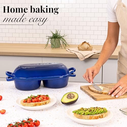Dutch Oven For Sourdough Bread Baking (Dark Blue)