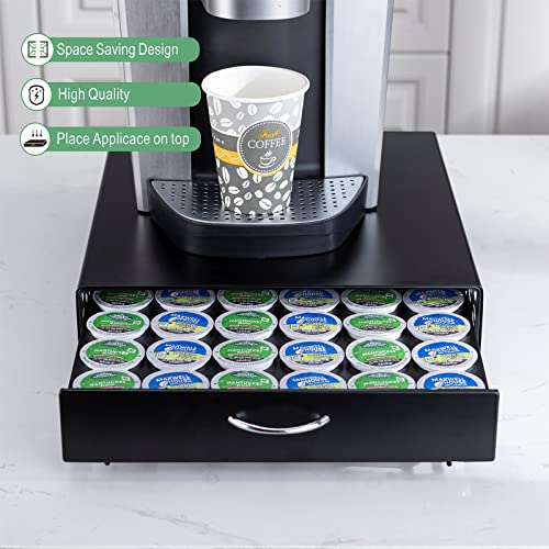 K Cup Pod Holde iron Top Drawer (Black1)