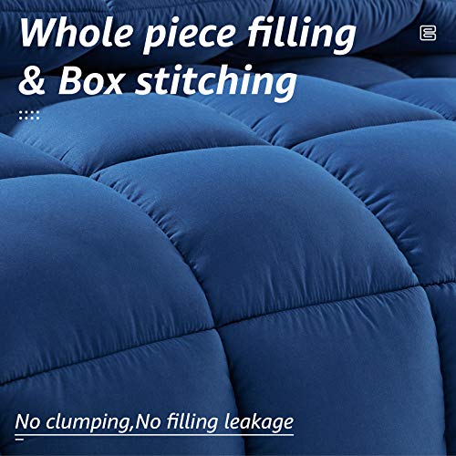 All Season King Size Bed Comforter (Navy / King（90*102）)