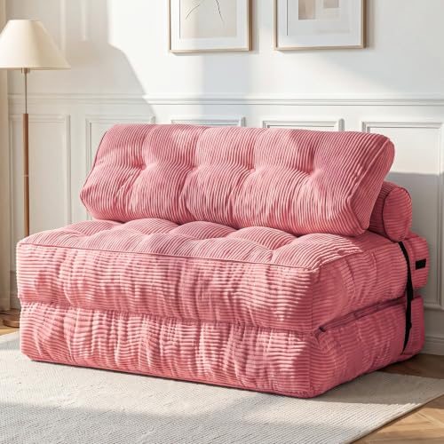 Folding Sofa Bed (Pink / Full)