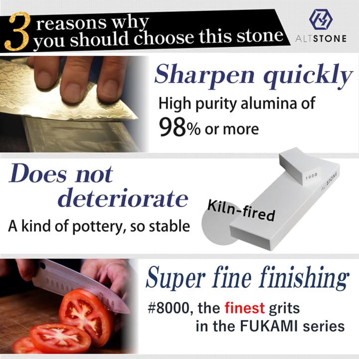Whetstone Sharpening stone Fine 3000 and Super finishing 8000 w