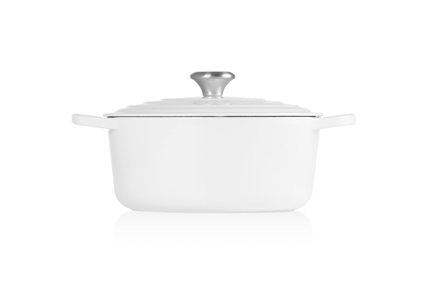 Enameled Cast Iron Round Dutch Oven (White / 5.5 Qt)