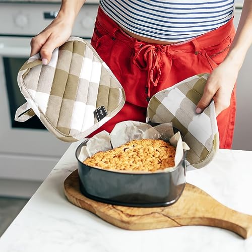 Cotton Pot Holders for Kitchen Heat Resistant Potholder (2 Count)