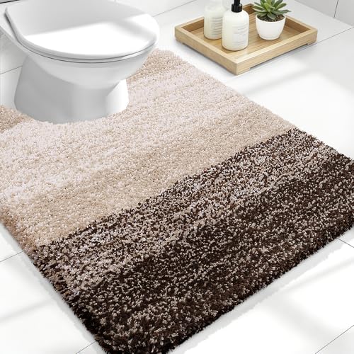 Luxury Toilet Rugs U (24" X 20" Contour Rug / Light Brown)