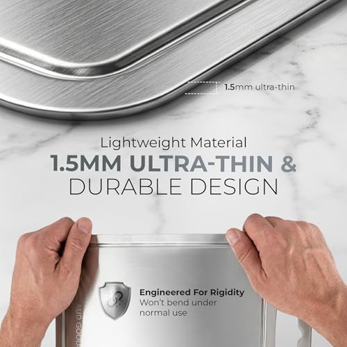 Stainless Steel Cutting Boards For Kitchen (14"L x 10"W)