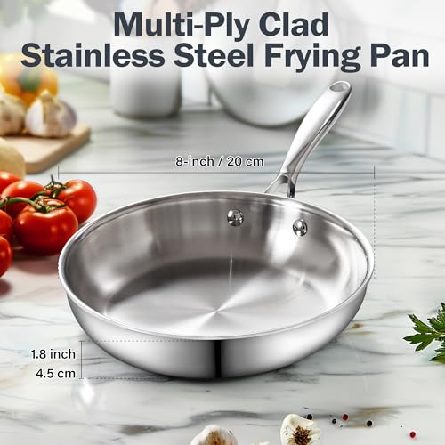 Multi Ply Clad Stainless Steel 8 (Silver / 8")