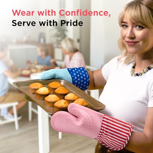 UltraShield Silicone Oven Mitts (American Flag / Standard)