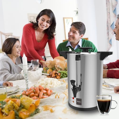 32 Cup Commercial Stainless Steel Electric Coffee Urn (6L)