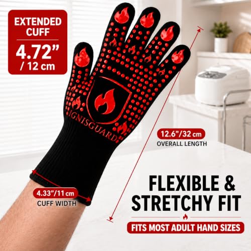 BBQ & Grill Gloves (Red / Large)