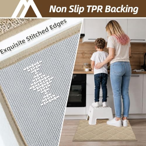 Kitchen Rugs Non Slip Washable 24"x60" (Warm Beige / 24"X 60")