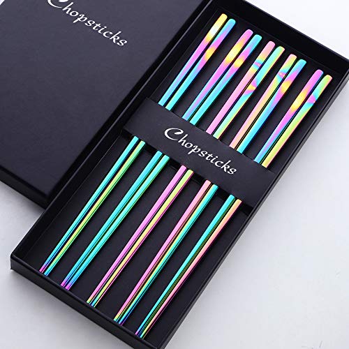 Rainbow Stainless Steel Chopsticks (Rainbow)