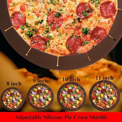 Adjustable Pie Crust Shield (Brown)