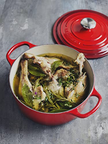 Enameled Cast Iron Round Dutch Oven (Cerise / 9 Qt)